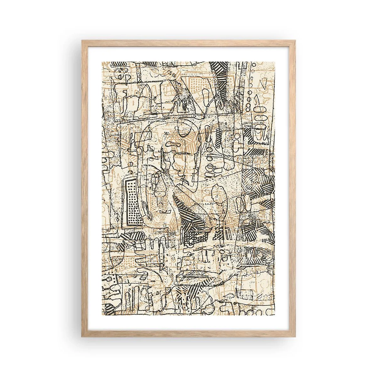 Een poster in een licht eiken lijst - Het wacht om te worden gedecodeerd - 50x70 cm