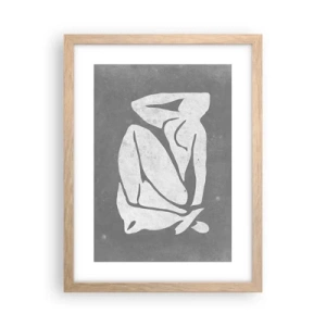 Een poster in een licht eiken lijst - In reflectie - 30x40 cm