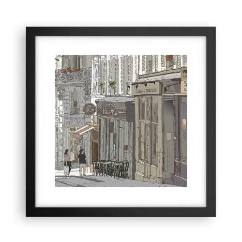 Poster in een zwarte lijst - Stadsvreugde - 30x30 cm