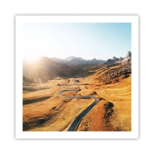 Poster - In een gouden vallei - 60x60 cm