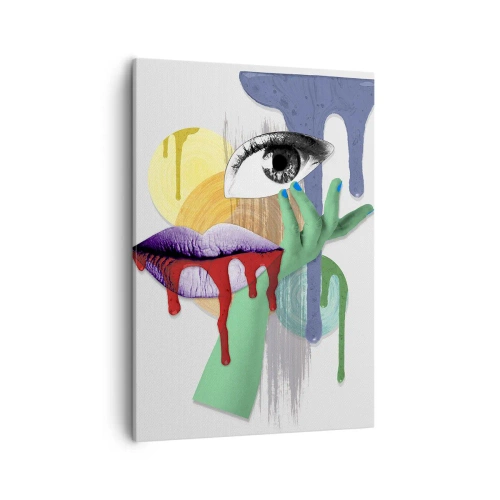 Schilderen op canvas - Een gedeconstrueerd portret - 50x70 cm