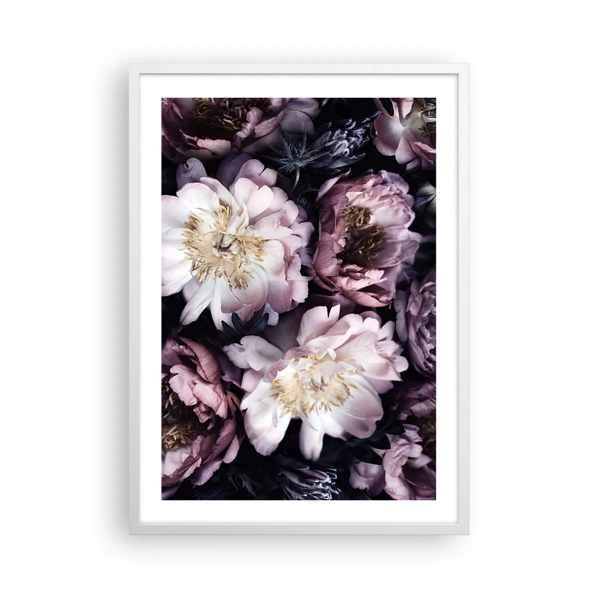 Poster in een witte lijst - Boeket ouderwets - 50x70 cm