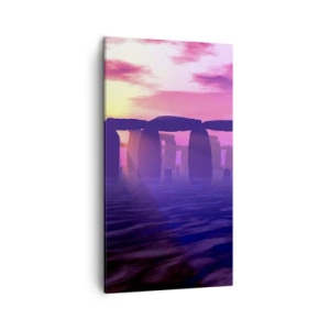 Schilderen op canvas - Mysterie bij zonsopgang in de mist - 45x80 cm