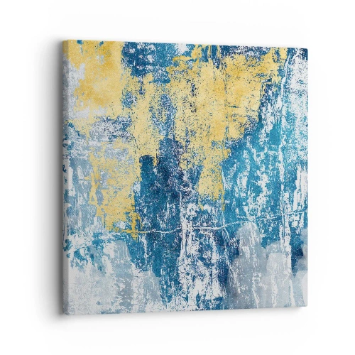 Schilderen op canvas - Abstractie vol met weer - 30x30 cm