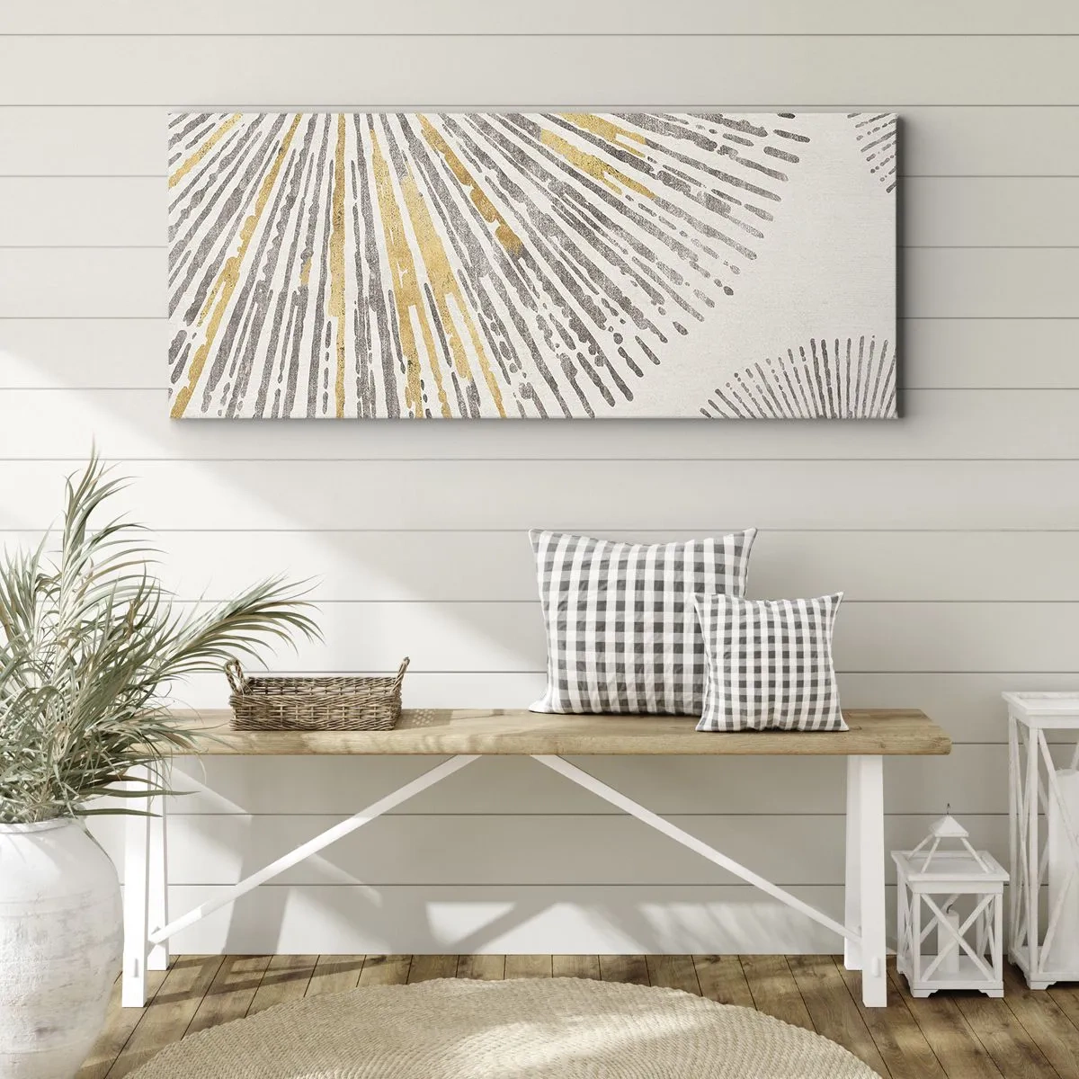 Schilderen op canvas - De schoonheid van de straal - 100x40 cm