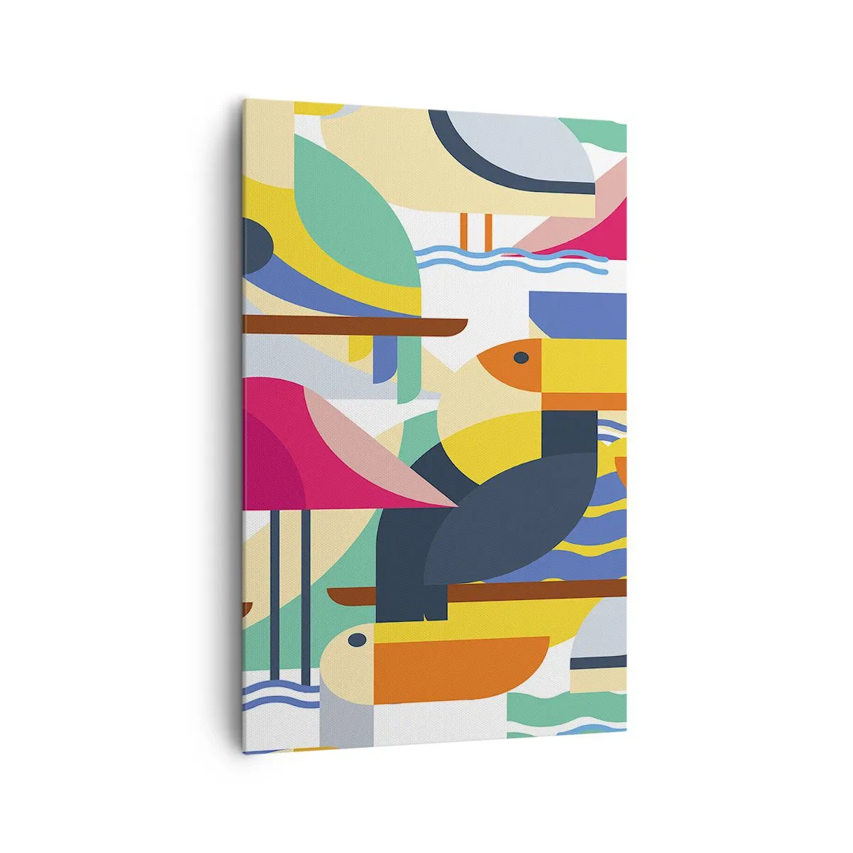 Schilderen op canvas - Vogelfeestje - 80x120 cm