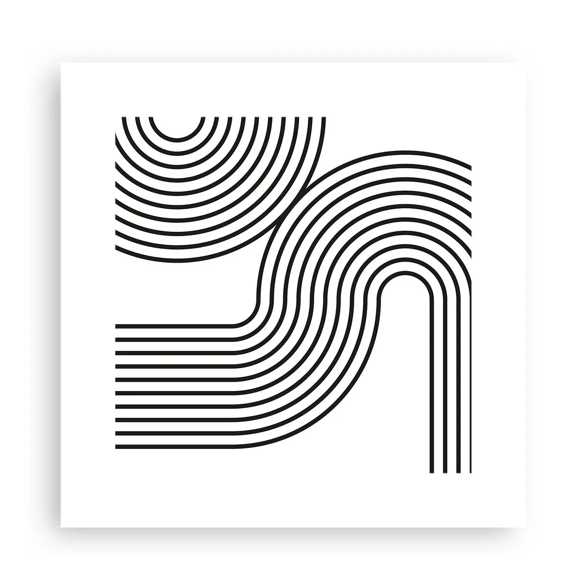 Poster - In de bocht - 30x30 cm