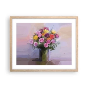 Een poster in een licht eiken lijst - Ingehouden schoonheid - 50x40 cm
