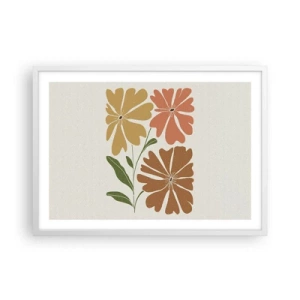 Poster in een witte lijst - Natuur en geometrie - 70x50 cm