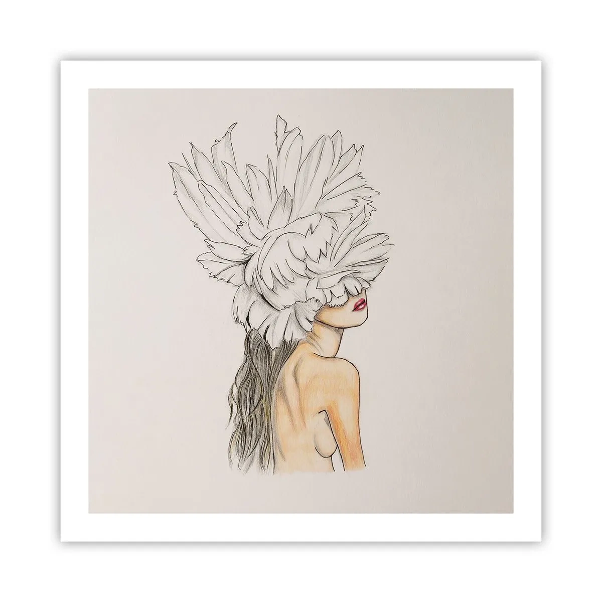 Poster - gekroonde schoonheid - 60x60 cm