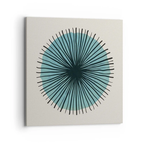 Schilderen op canvas - Stralend in het blauw - 70x70 cm