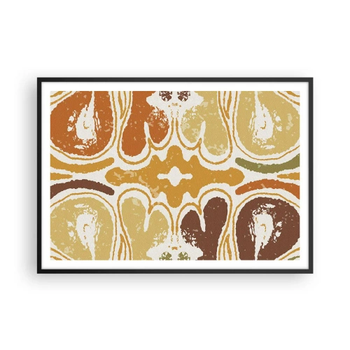 Poster in een zwarte lijst - Sentimentele abstractie - 100x70 cm