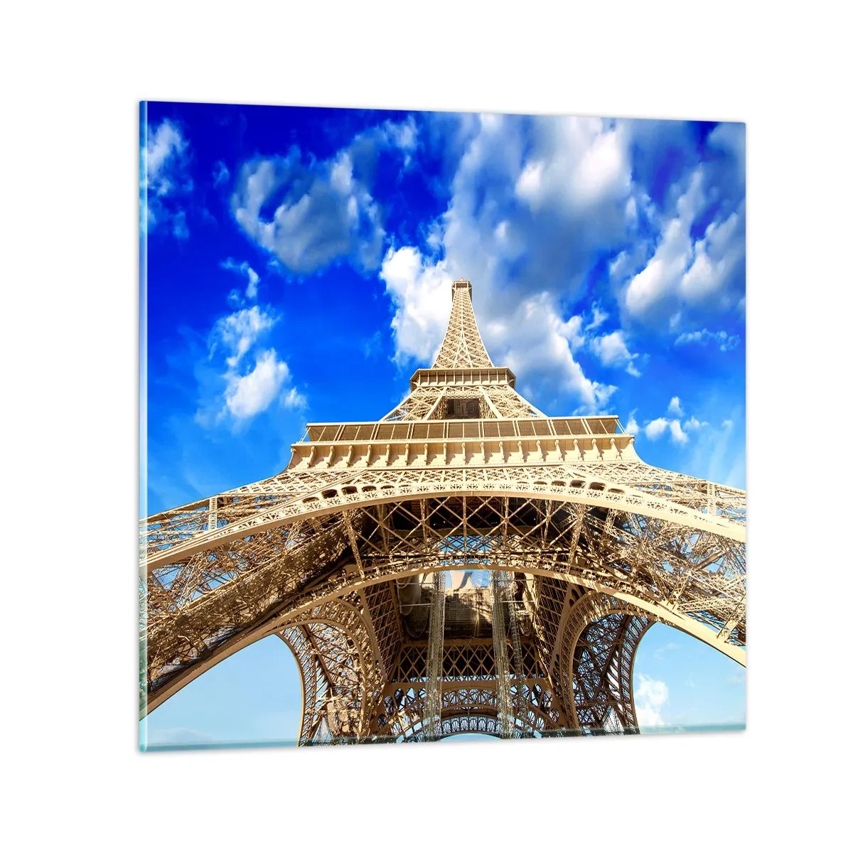 Schilderen op glas - Reiken naar de hemel en de wolken - 60x60 cm