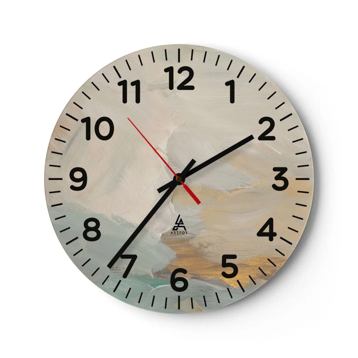 Wandklok - Klok - Abstractie – het land van zachtheid - 40x40 cm