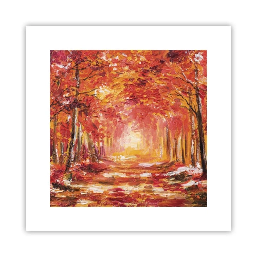 Poster - Koperen bos - 30x30 cm