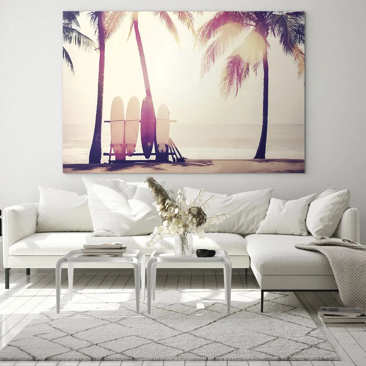 Schilderen op glas - Het wordt een geweldige dag - 70x50cm - Het wordt een geweldige dag - Moderne wanddecoratie voor woonkamer en slaapkamer ARTTOR