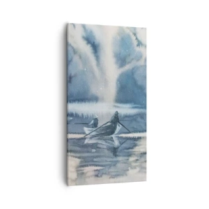 Schilderen op canvas - Vissers in hun paradijs - 55x100 cm
