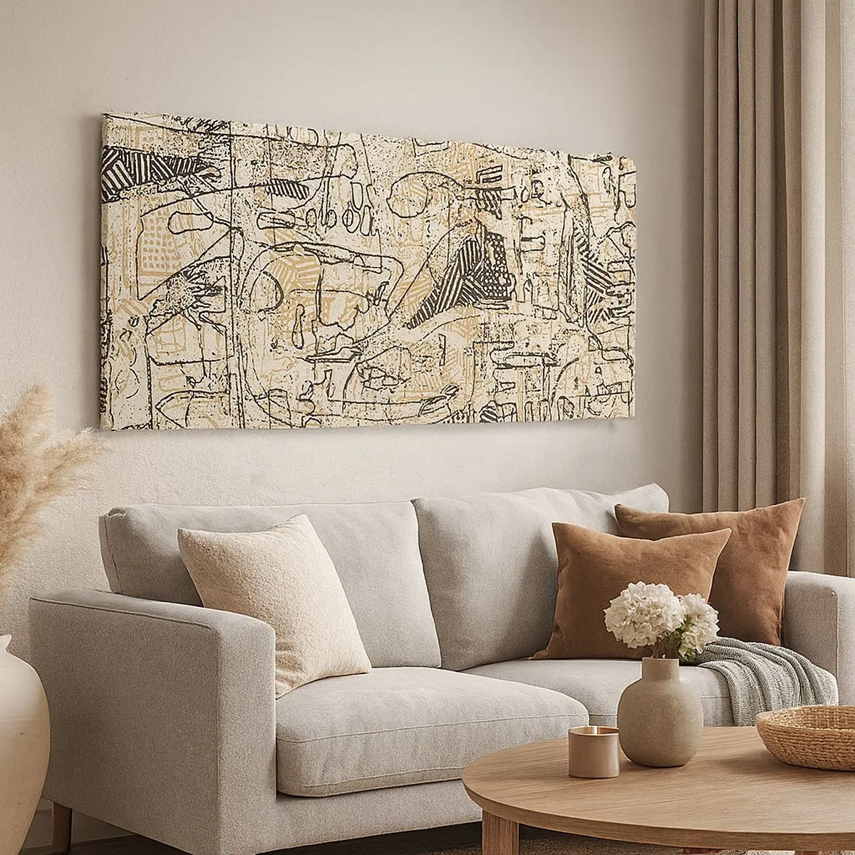 Schilderen op canvas - Het wacht om te worden gedecodeerd - 100x40 cm