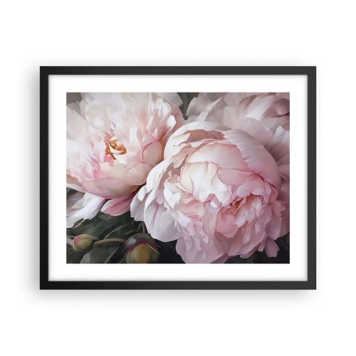 Poster in een zwarte lijst - In bloei gestopt - 50x40 cm