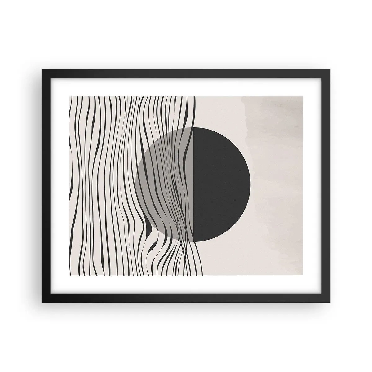 Poster in een zwarte lijst - Halve compositie - 50x40 cm