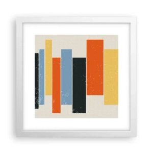 Poster in een witte lijst - Muzieknotatie - 30x30 cm