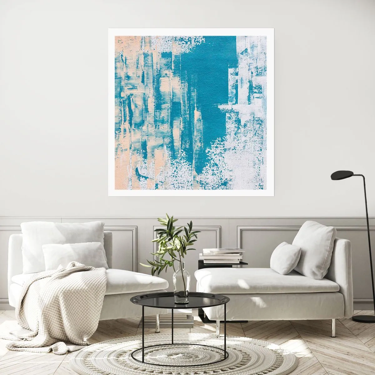 Poster - Door een ijspegel - 60x60 cm