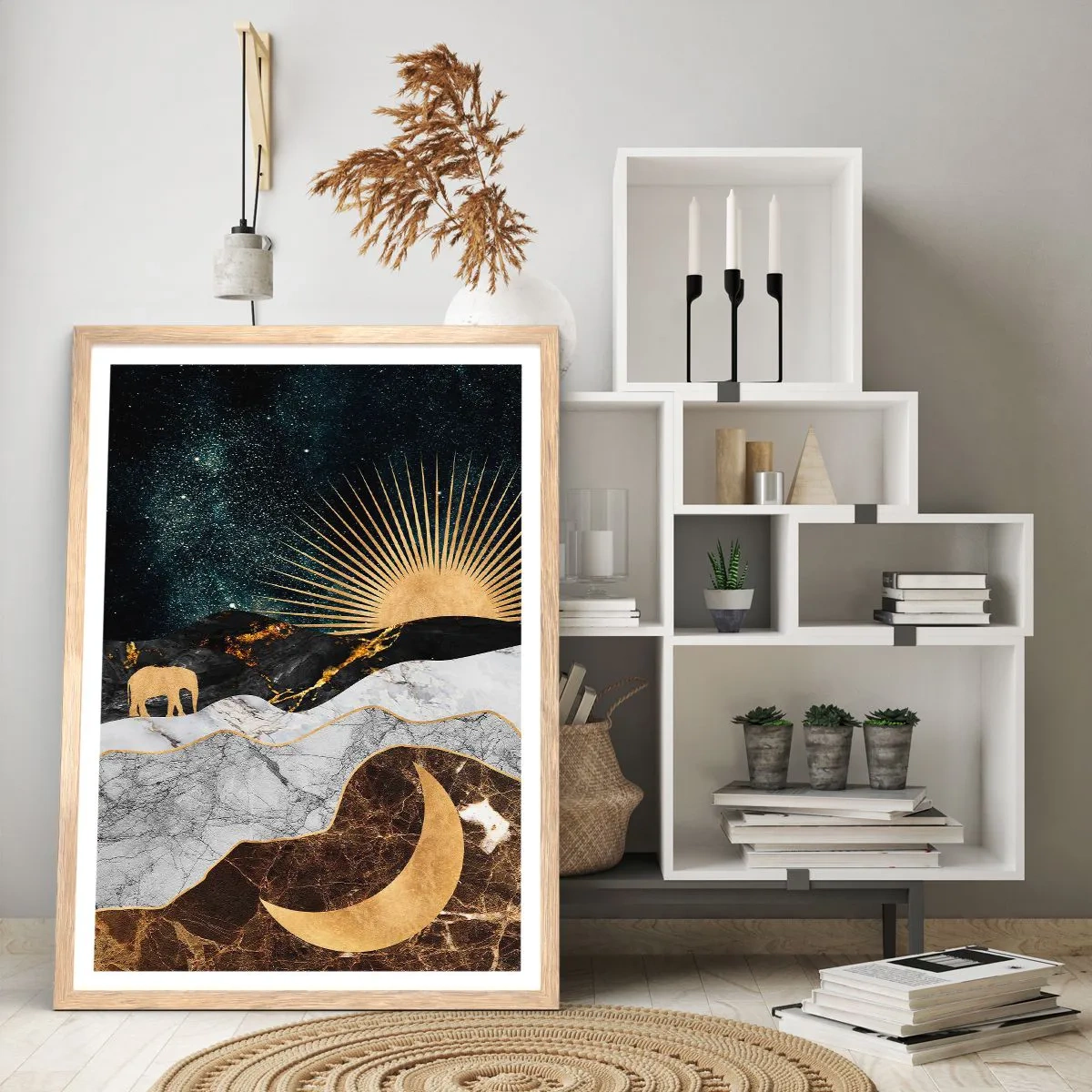 Een poster in een licht eiken lijst - Eeuwige wetten - 50x70 cm