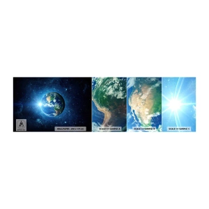 Fotobehang Monster Zelfklevend Deluxe Sticker - We zijn in de hemel - Kosmos, Planeet aarde, Wereldbol - 100x30 cm