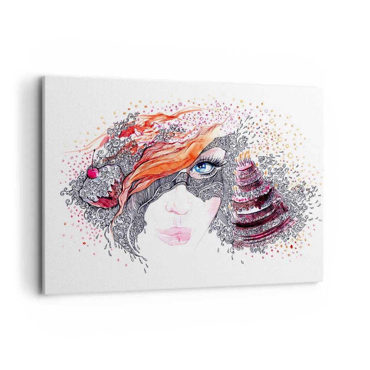 Schilderen op canvas - Elke dag is er een feestdag met haar - 100x70 cm