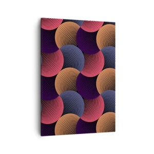 Schilderen op canvas - In een cirkelvormig ritme - 50x70 cm