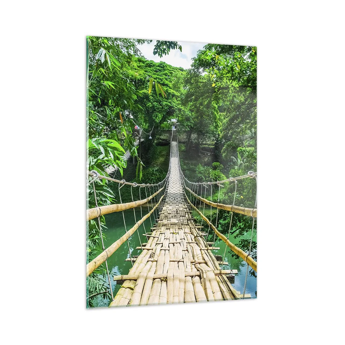 Schilderen op glas - Apenbrug over de green - 50x70 cm