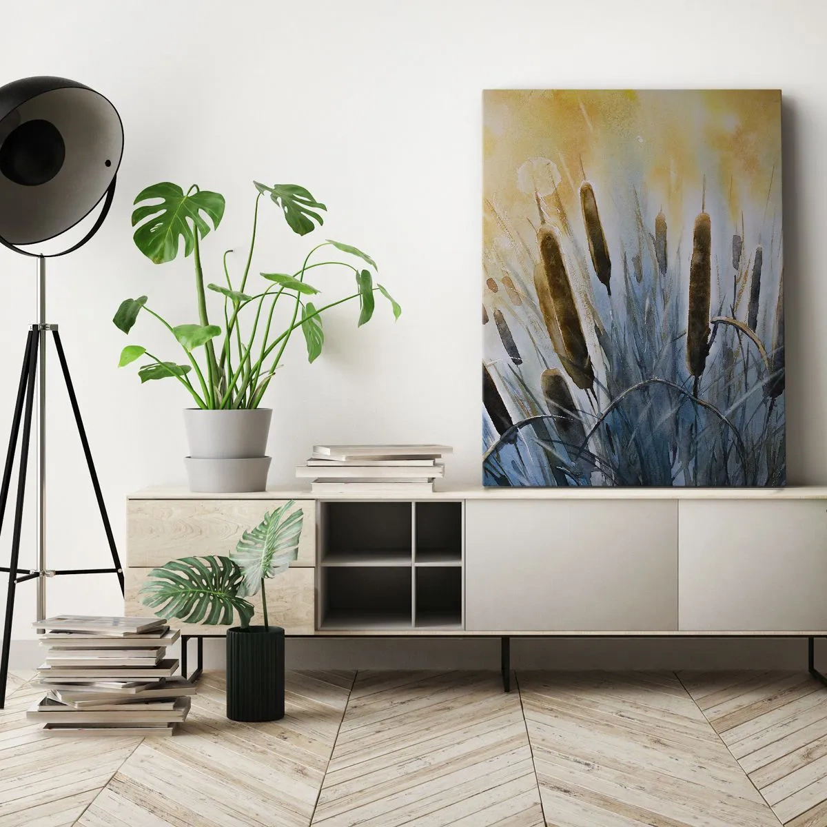 Schilderen op canvas - De kou van het water, de hitte van de zon - 45x80 cm