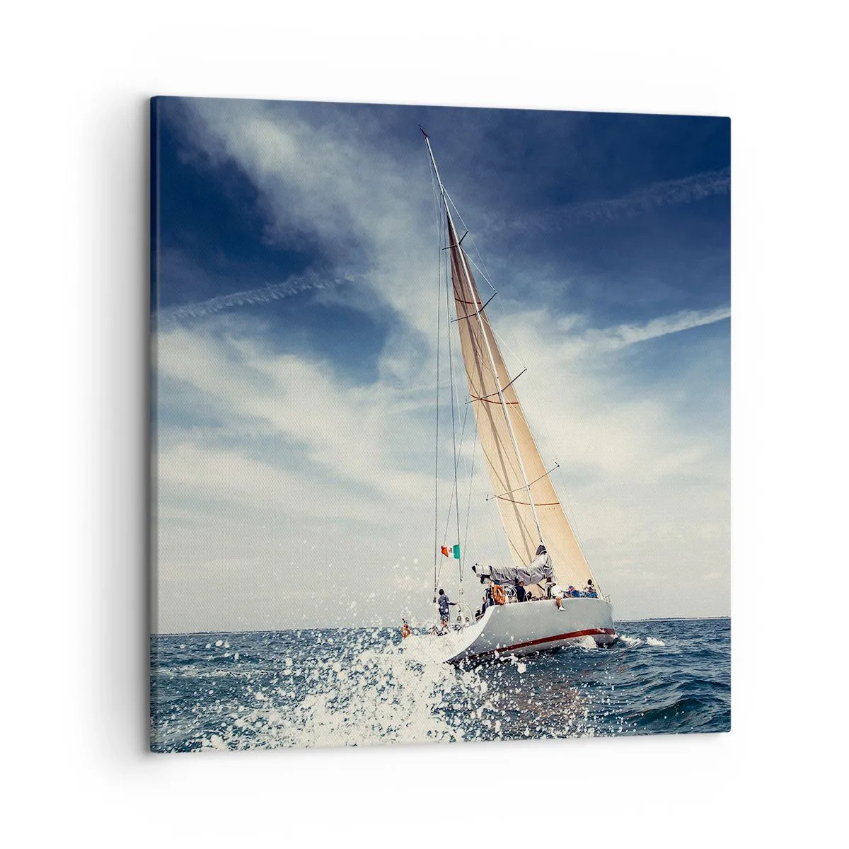 Schilderen op canvas - Ze halen ons niet in! - 50x50 cm