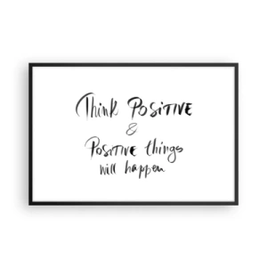 Poster in een zwarte lijst - Hoe leef je het leven? - 91x61 cm