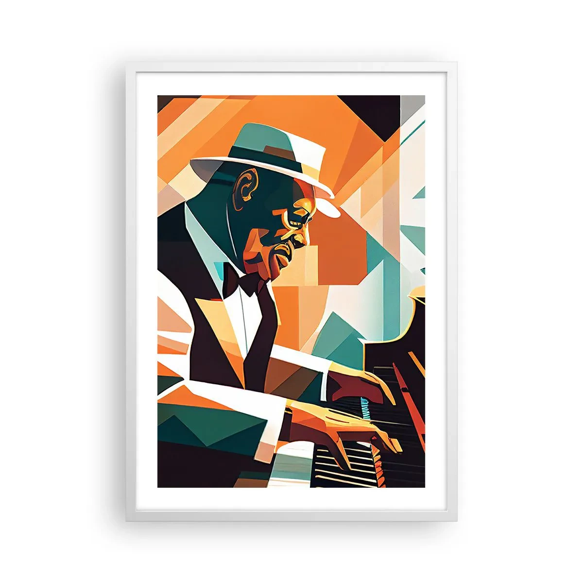 Poster in een witte lijst - Al die jazz - 50x70 cm