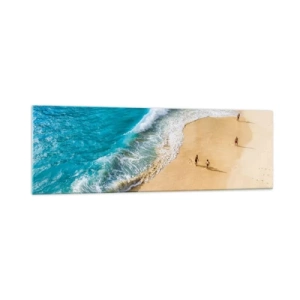 Schilderen op glas - En dan de zon, het strand… - 160x50 cm