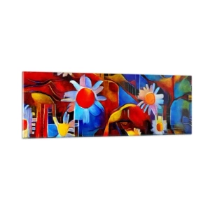 Schilderen op glas - De kleuren van het leven - 90x30 cm