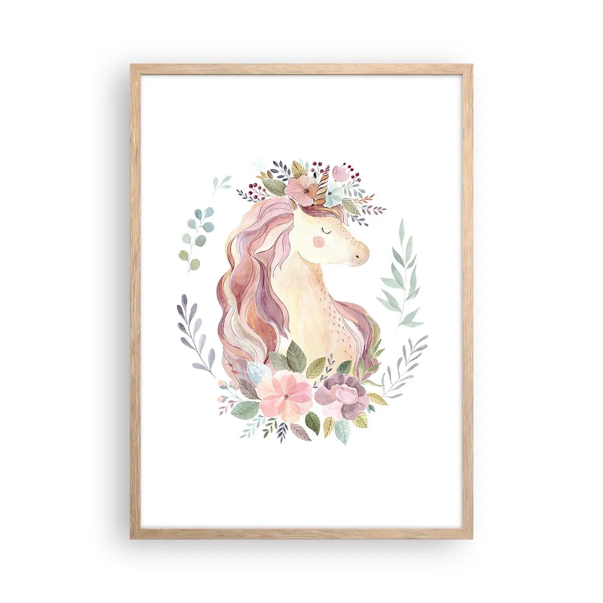 Een poster in een licht eiken lijst - Een uitnodiging in de wereld van sprookjes - 50x70 cm