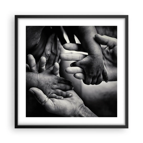 Poster in een zwarte lijst - Om mens te zijn - 50x50 cm