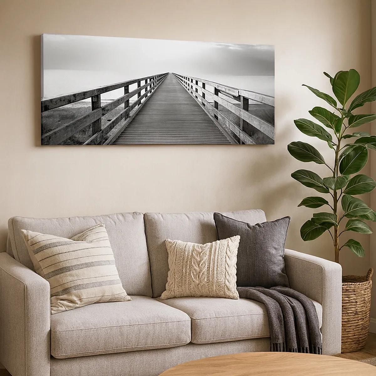 Schilderen op canvas - In de verte ... - 30x30 cm