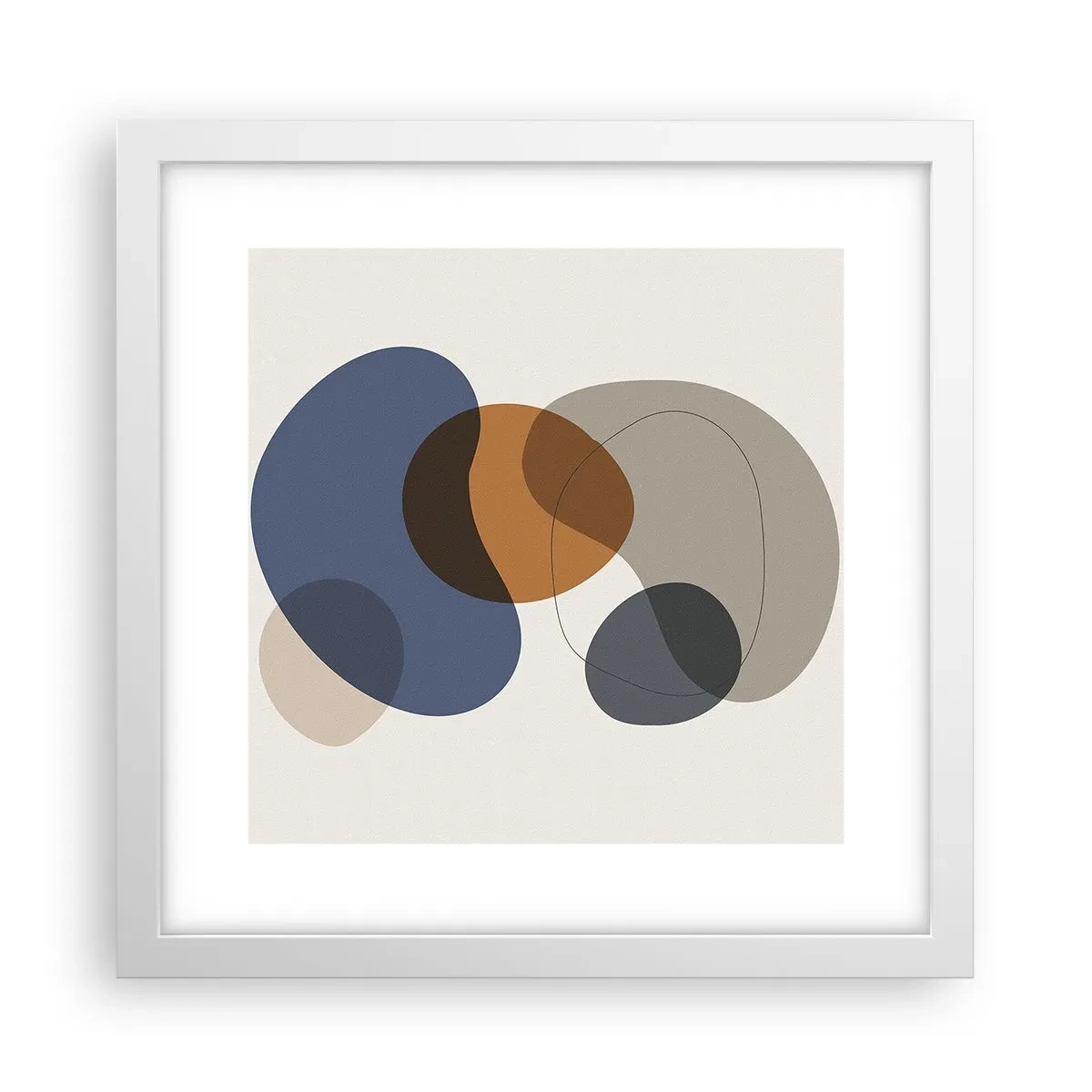 Poster in een witte lijst - Kleur druppels - 30x30 cm