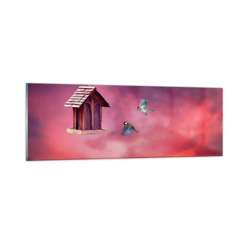 Schilderen op glas - Uitnodiging voor het avondeten - 90x30 cm