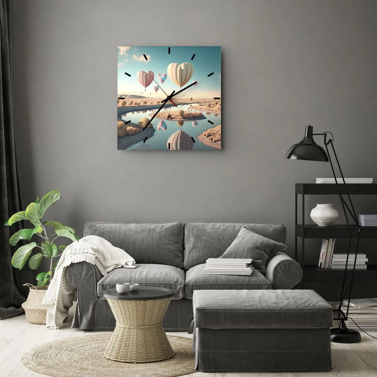 Wandklok - Klok - Liefde laat je vliegen - 30x30 cm