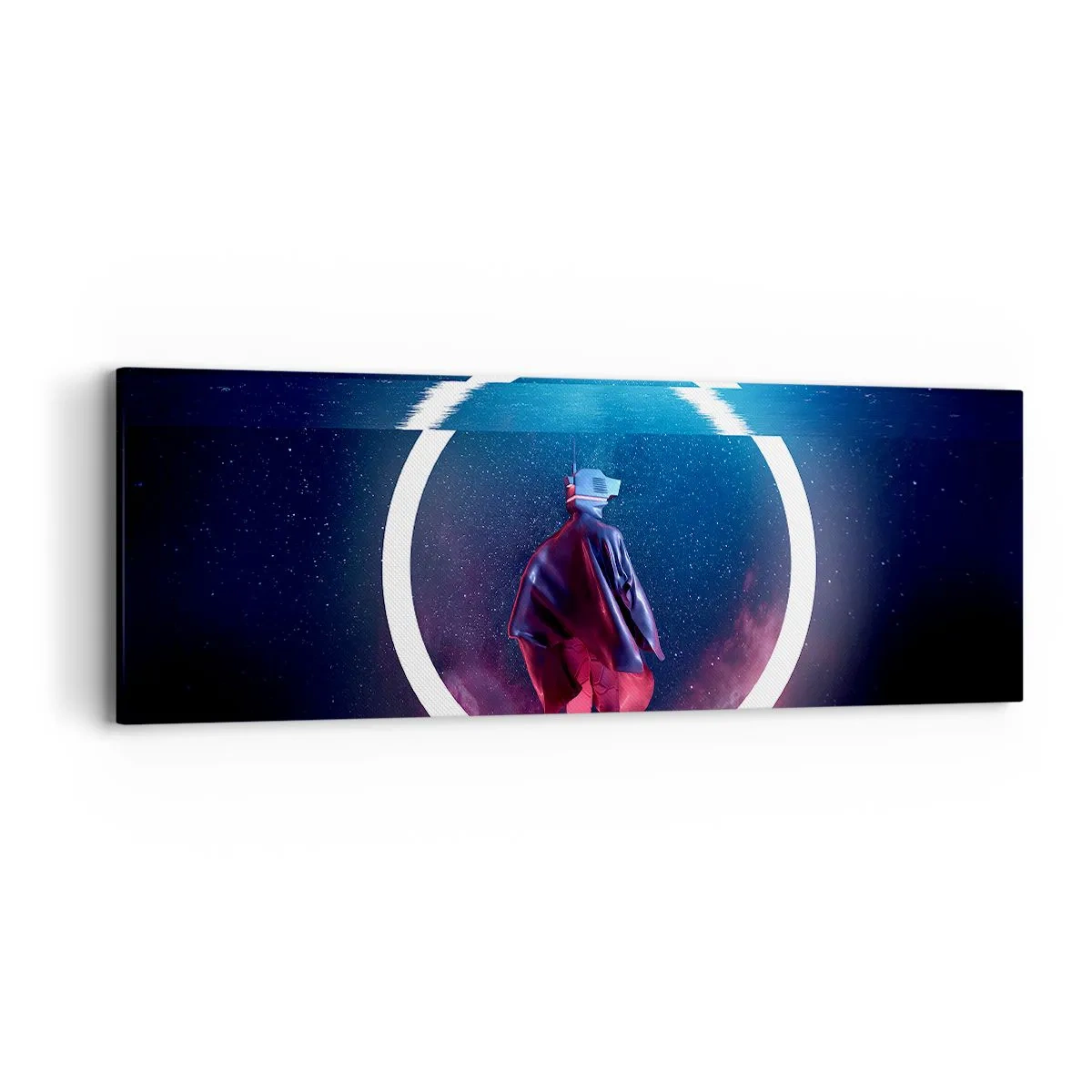 Schilderen op canvas - Tussen werelden - 90x30 cm