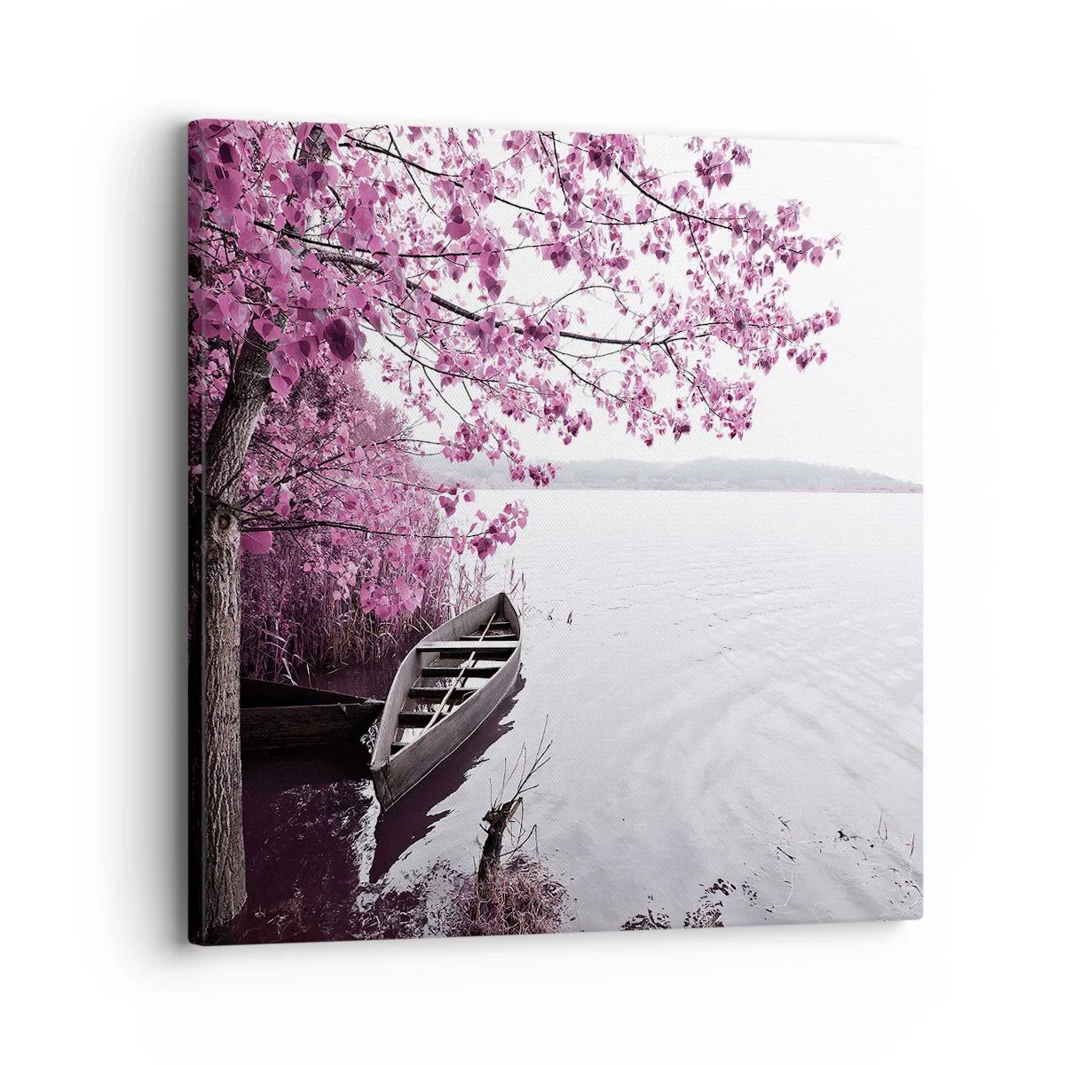 Schilderen op canvas - In roze stilte - 30x30 cm