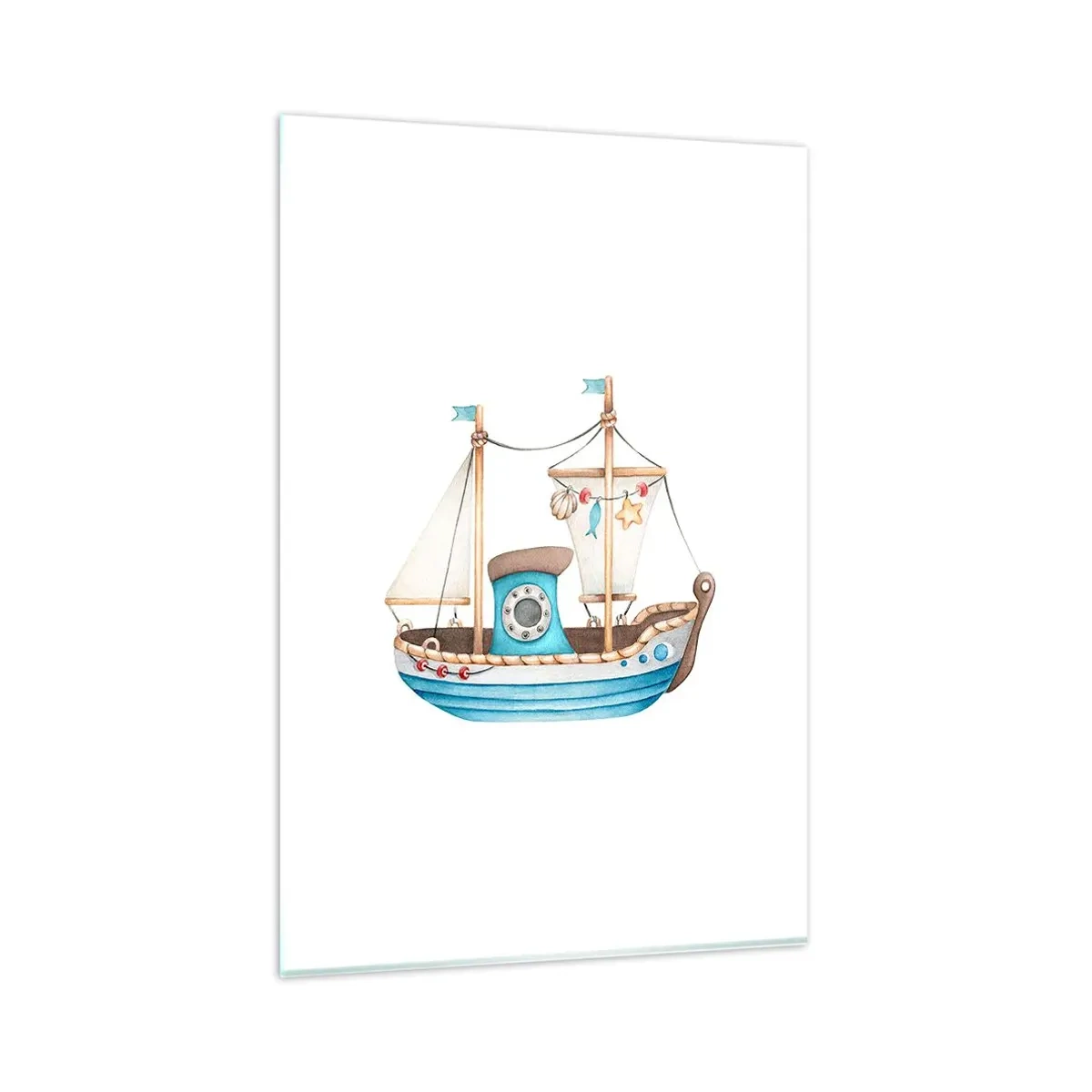 Schilderen op glas - Ahoi, avontuur! - 80x120 cm