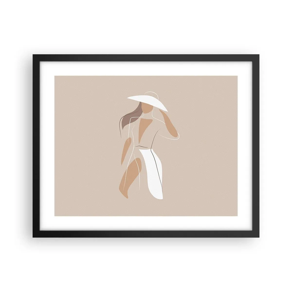 Poster in een zwarte lijst - Mode is leuk - 50x40 cm