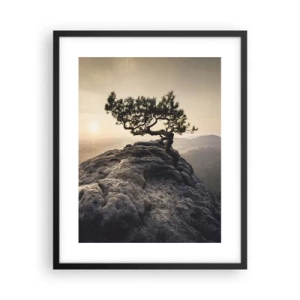 Poster in een zwarte lijst - Het leven wint altijd - 40x50 cm