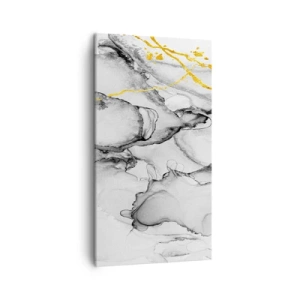 Schilderen op canvas - Compositie met een gouden motief - 45x80 cm