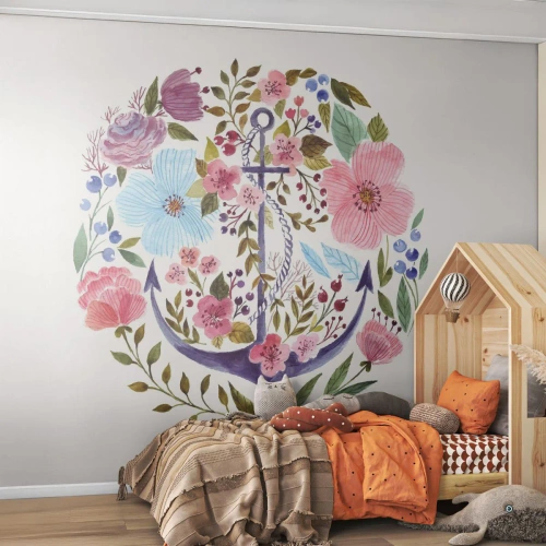 Zelfklevend Fotobehang Deluxe Sticker - Goede droom van zeeman - Anker, Boho, Kust - 100x70 cm